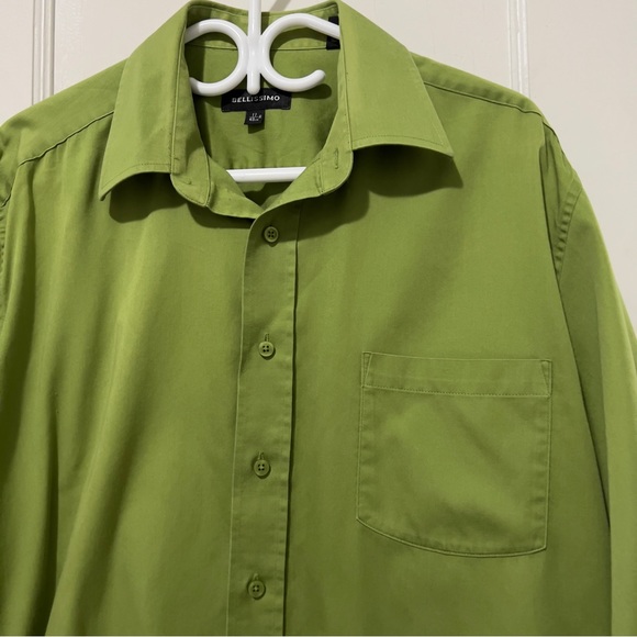 Bellissimo Bright Green Dress Shirt - Picture 8 of 8